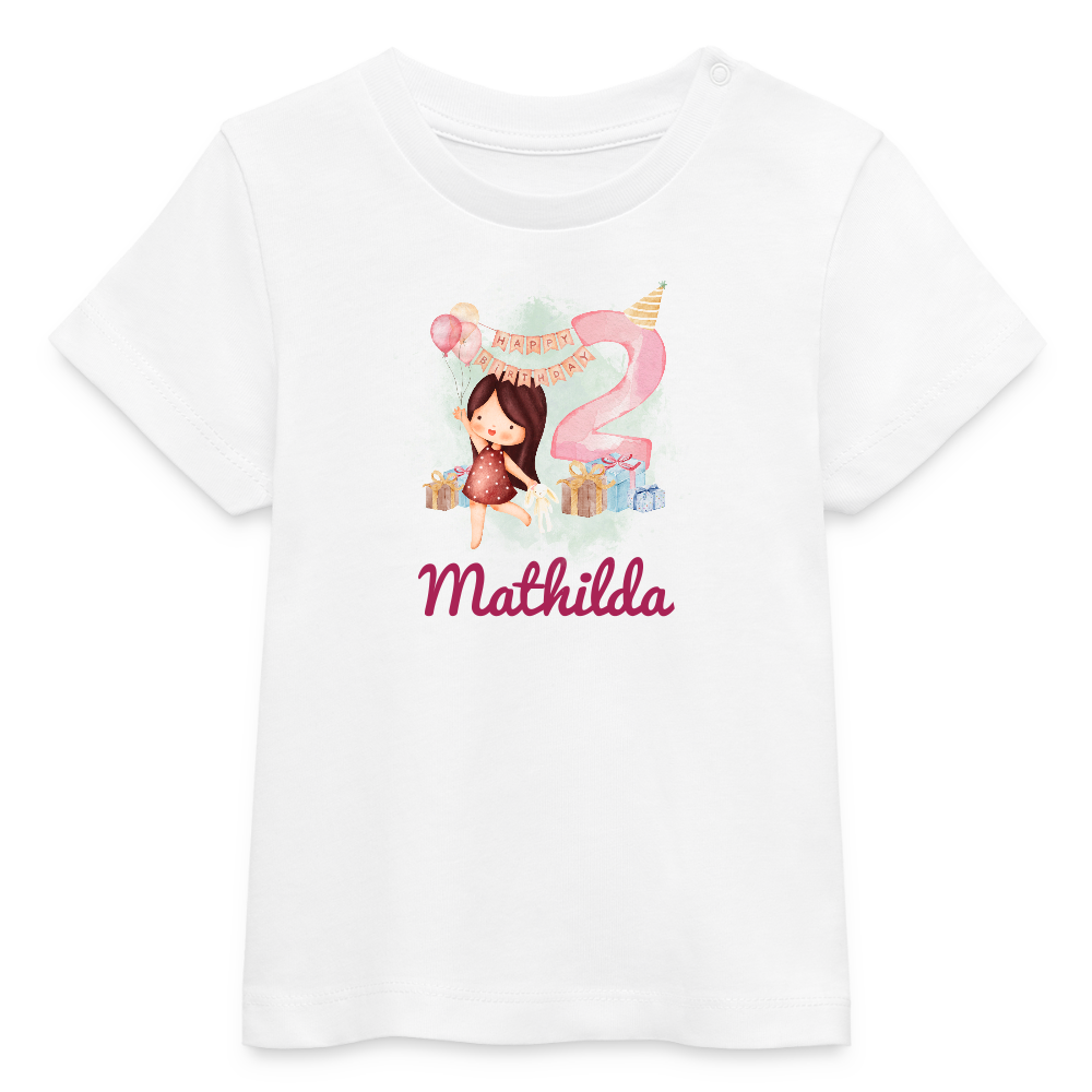 Baby Bio-T-Shirt - 2.Geburtstag - Weiß