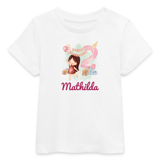 Baby Bio-T-Shirt - 2.Geburtstag - Weiß