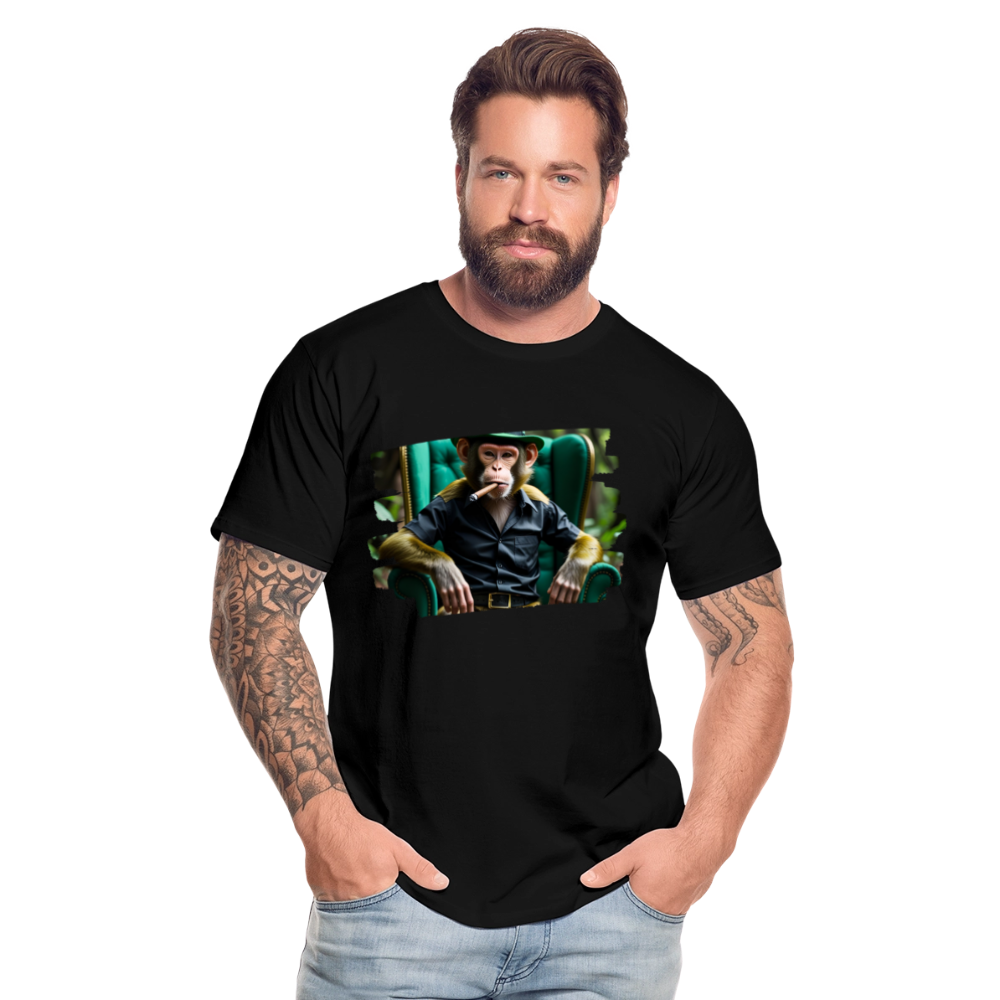 Männer Bio T-Shirt - Affe - Schwarz