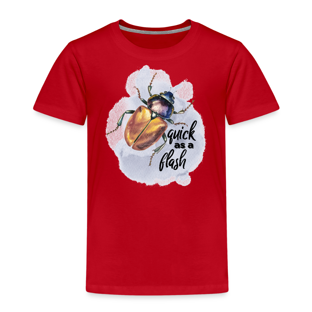 Kinder T-Shirt - quick as a flash - Rot