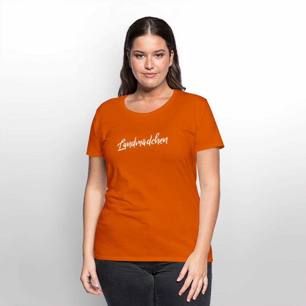 Frauen BIO T-Shirt - Landmädchen - Orange 