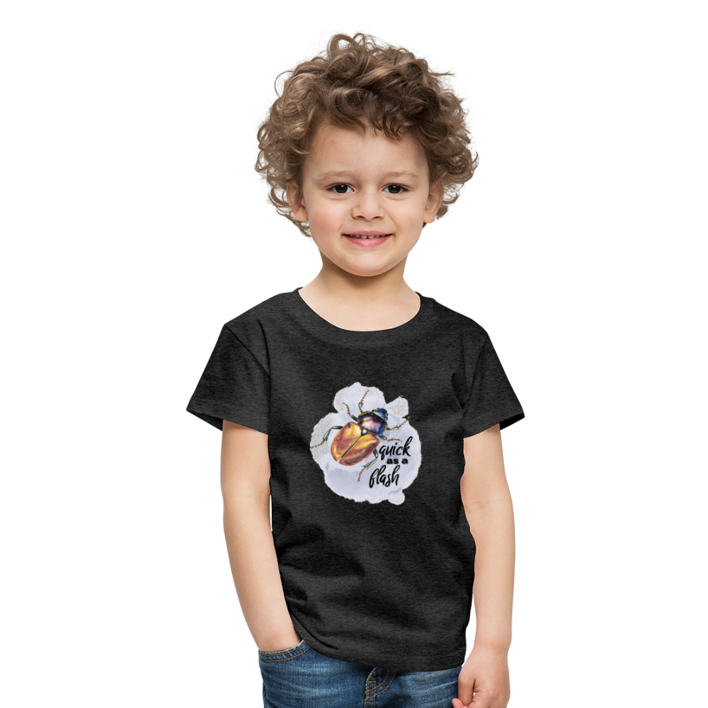 Kinder T-Shirt - quick as a flash - Anthrazit