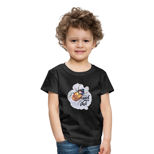 Kinder T-Shirt - quick as a flash - Anthrazit