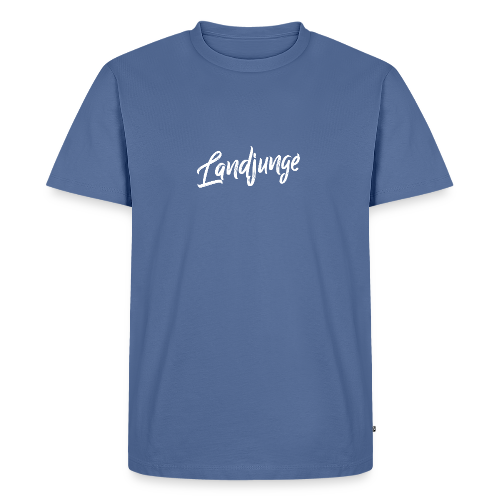 Männer BIO T-Shirt -Landjunge - Taubenblau