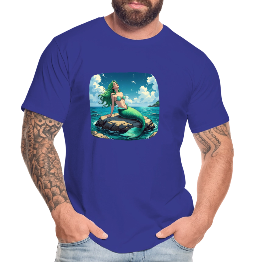 Männer Bio T-Shirt - Meerjungfrau - Königsblau