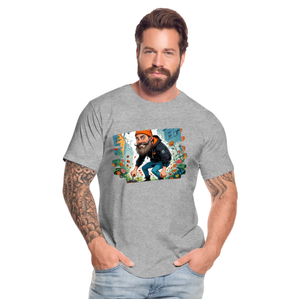 Männer Bio T-Shirt - Ali - Grau meliert