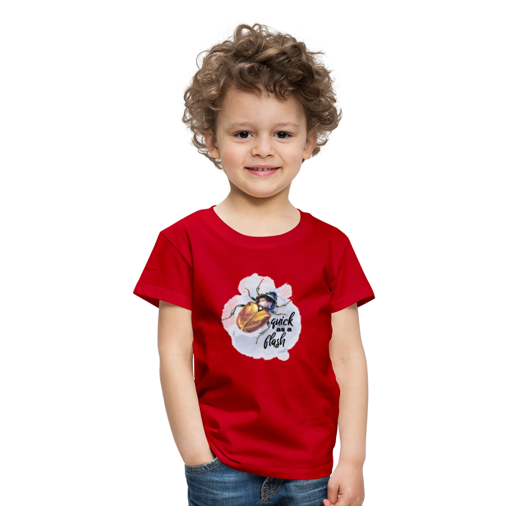 Kinder T-Shirt - quick as a flash - Rot