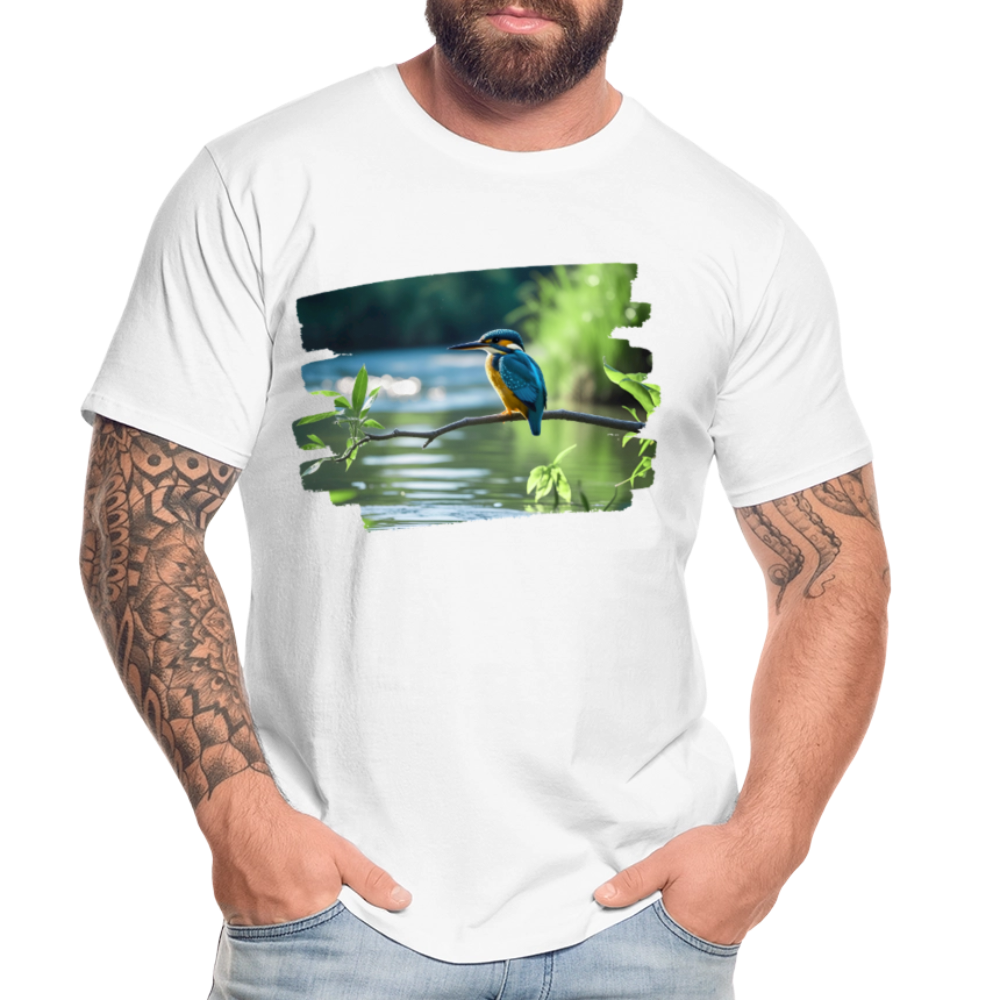 Männer Bio T-Shirt - Eisvogel - Weiß