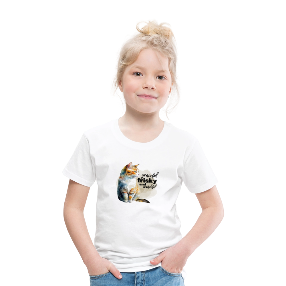Kinder T-Shirt - graceful,frisky and watchful - Weiß