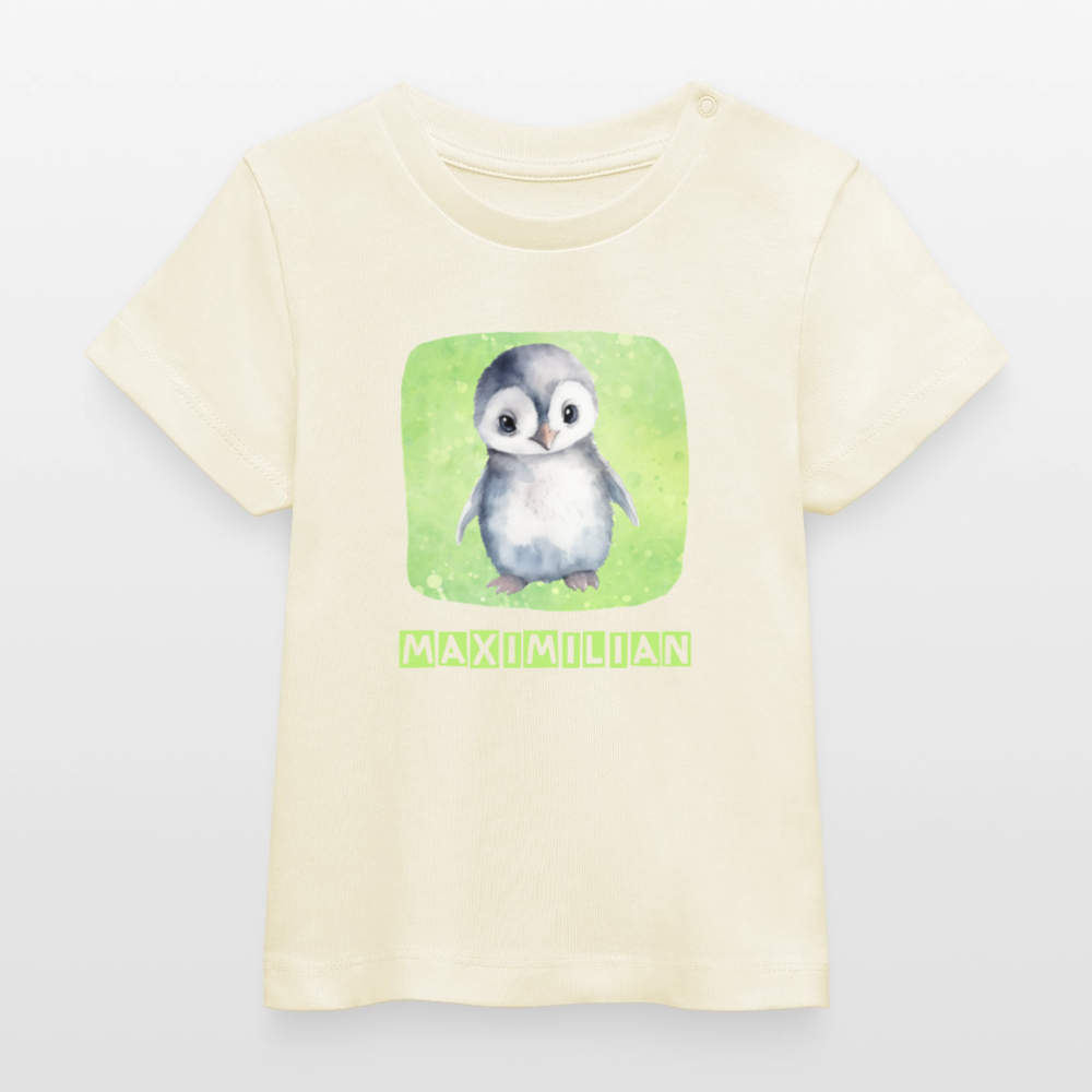 Bio-T-Shirt BABY Pinguin - Weißgrau