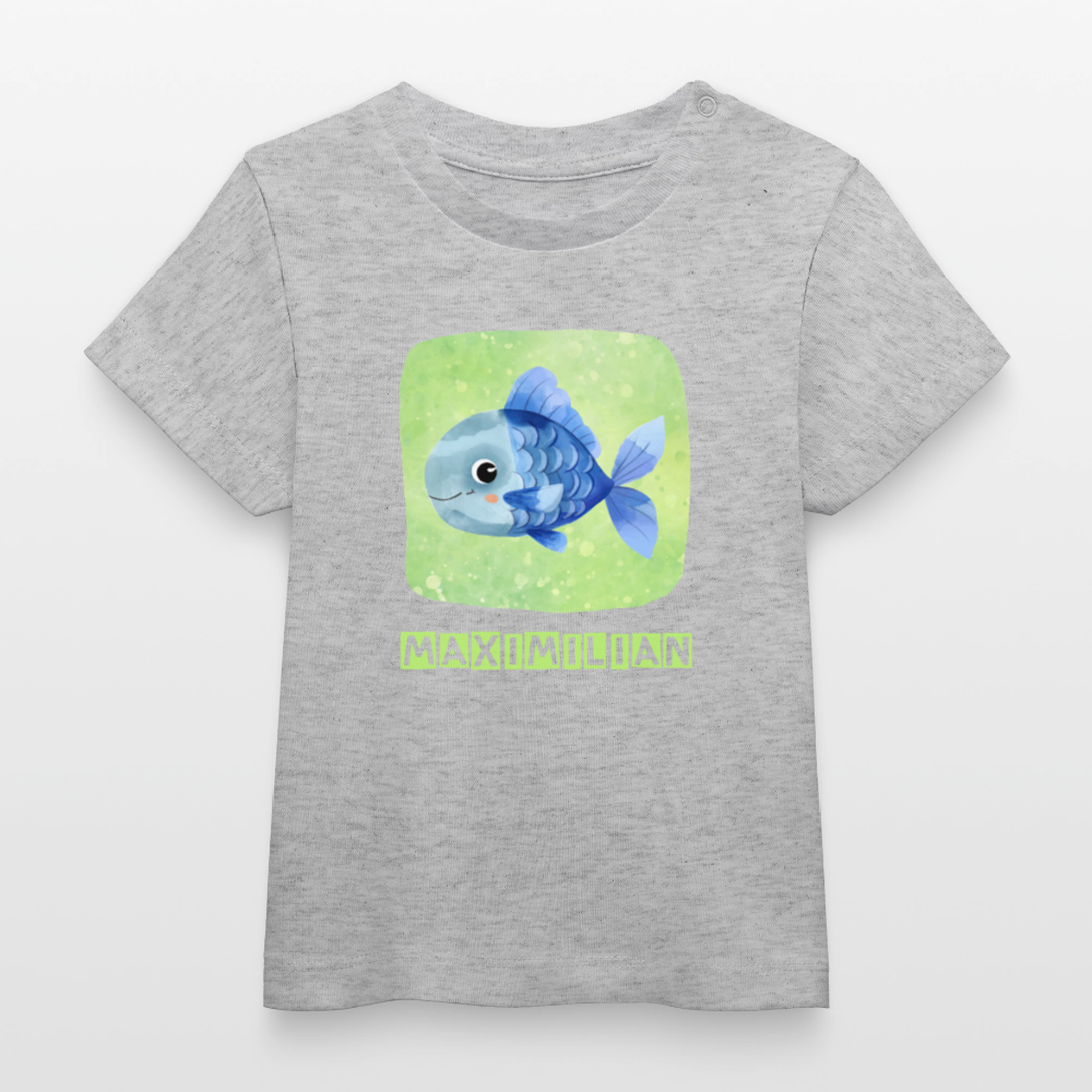Bio-T-Shirt BABY Fisch - Grau meliert