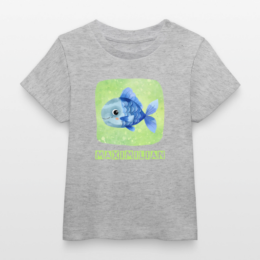 Bio-T-Shirt BABY Fisch - Grau meliert