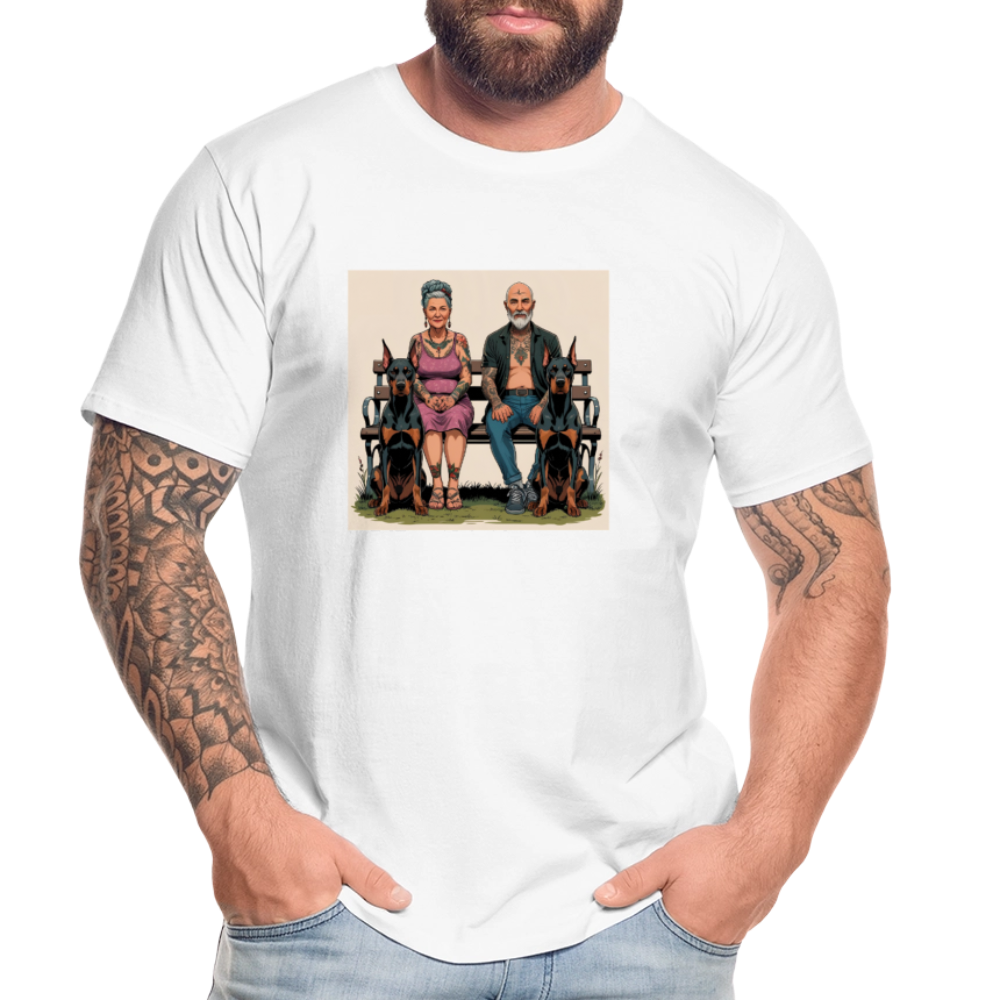 Männer Bio T-Shirt - Bank - Weiß