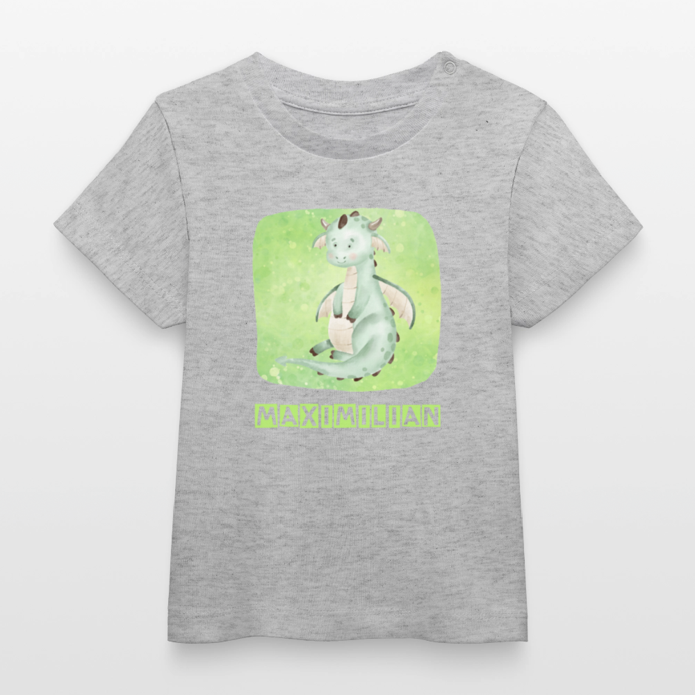 Bio-T-Shirt BABY Drache - Grau meliert