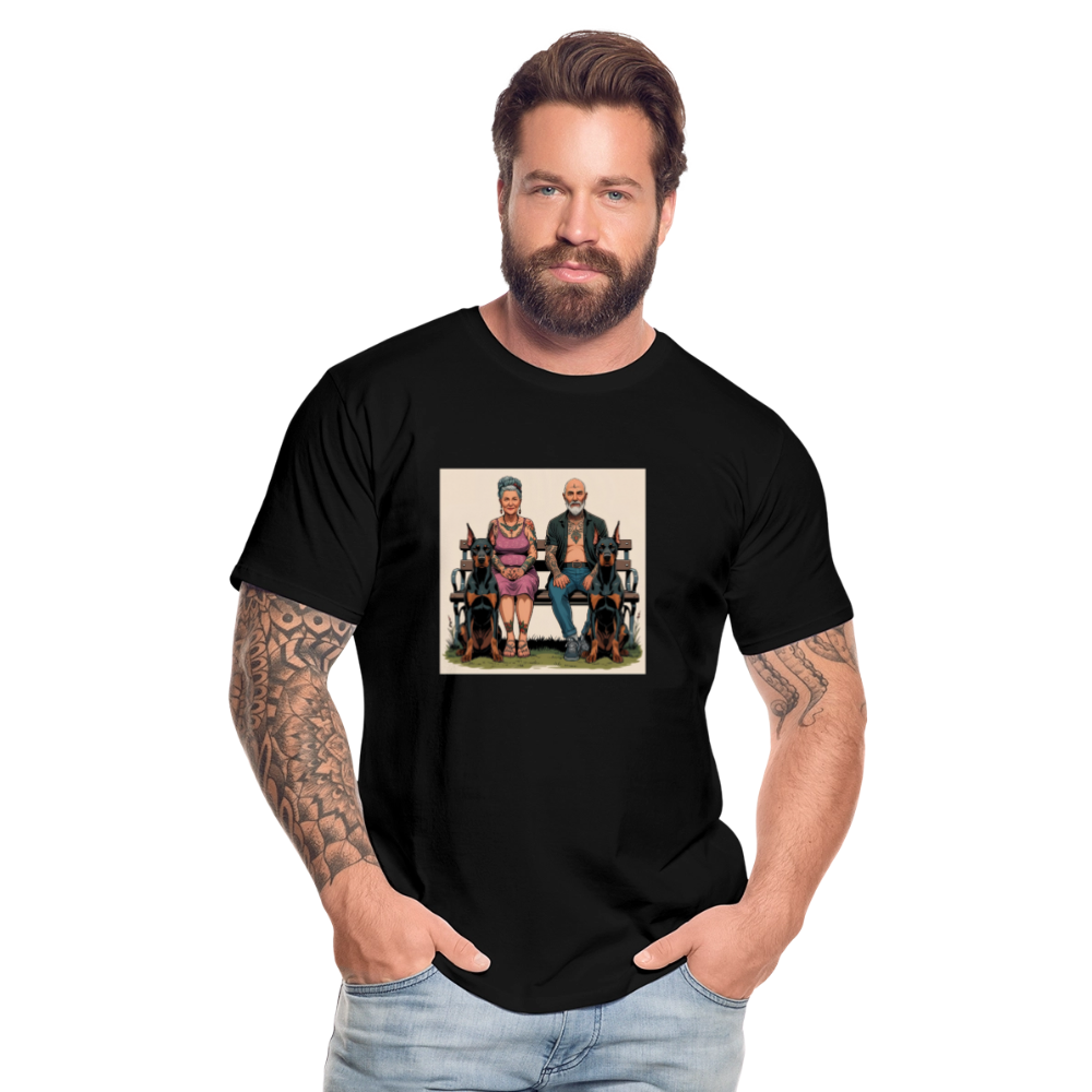 Männer Bio T-Shirt - Bank - Schwarz