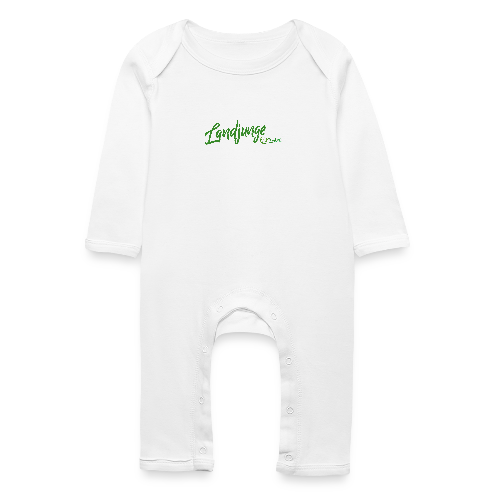 Baby Organic Strampler - Landjunge - Weiß