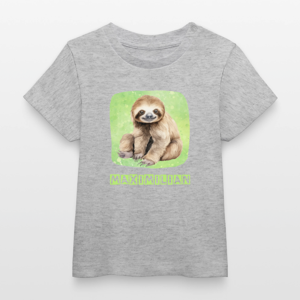 Bio-T-Shirt BABY Faultier - Grau meliert