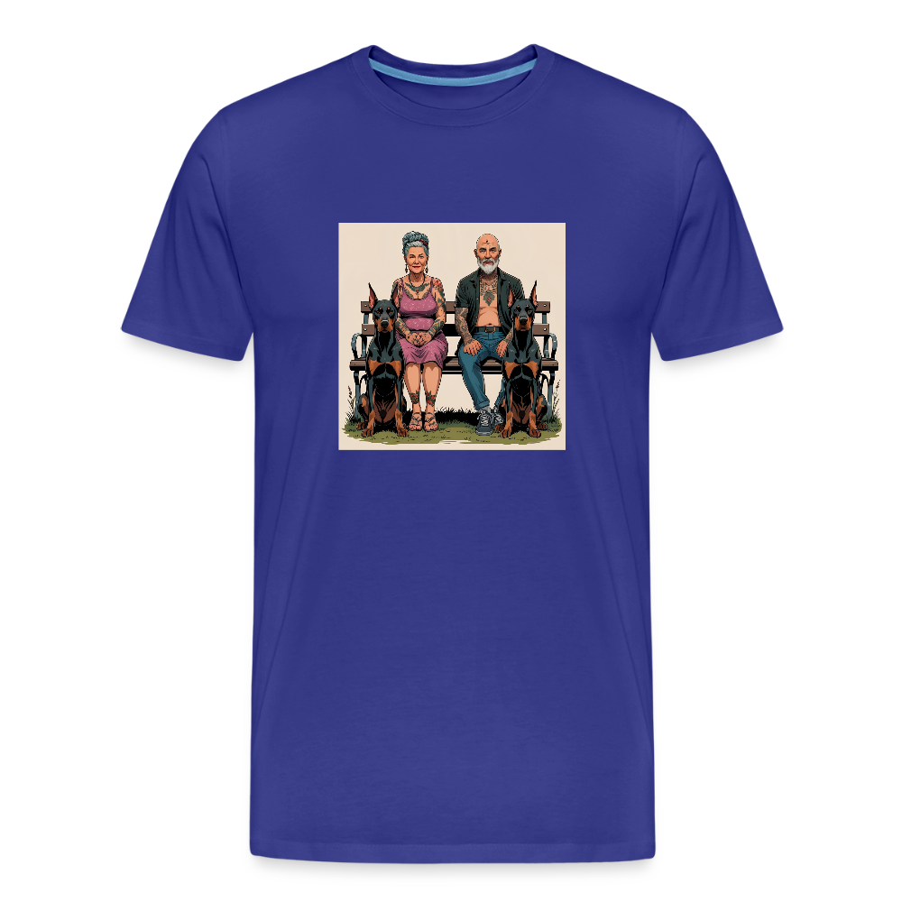 Männer Bio T-Shirt - Bank - Königsblau