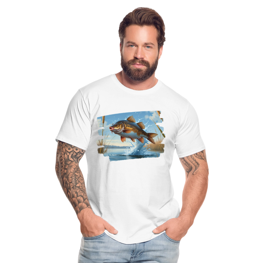 Männer Bio T-Shirt - Karpfen - Weiß