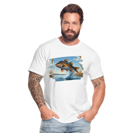 Männer Bio T-Shirt - Karpfen - Weiß