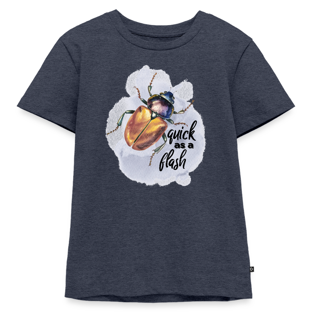 Kinder T-Shirt - quick as a flash - Jeansblau 