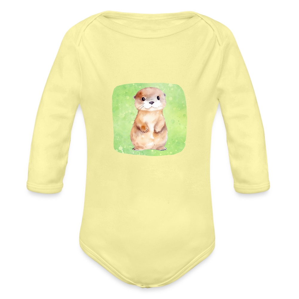 Langarmbody  - Baby Otter - Hellgelb