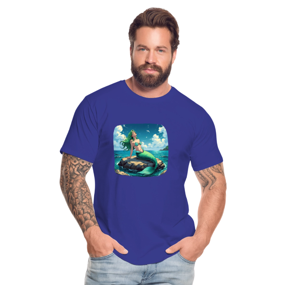 Männer Bio T-Shirt - Meerjungfrau - Königsblau