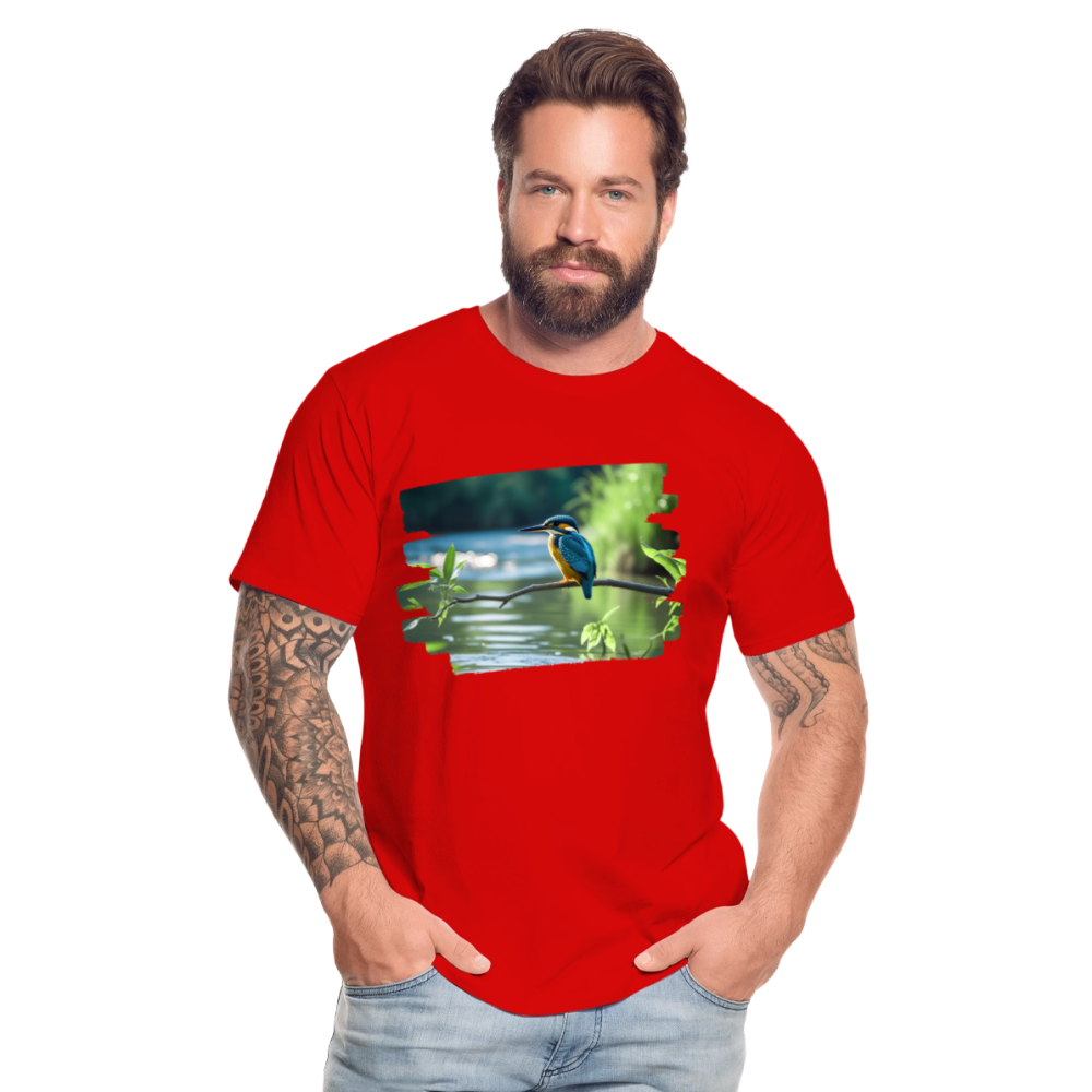 Männer Bio T-Shirt - Eisvogel - Rot