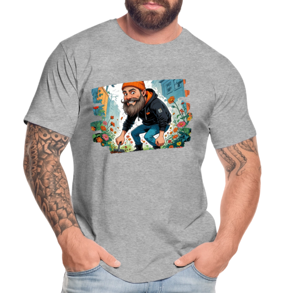 Männer Bio T-Shirt - Ali - Grau meliert