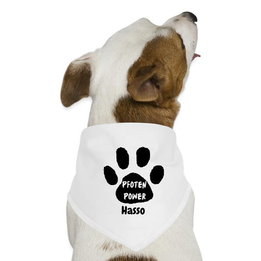Hunde-Bandana - Pfoten Power - Weiß