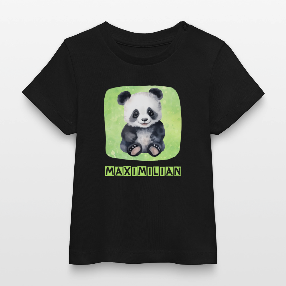Bio-T-Shirt BABY Panda - Schwarz