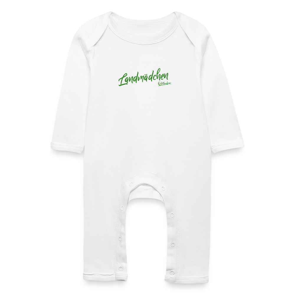 Baby Organic Strampler - Landmädchen - Weiß