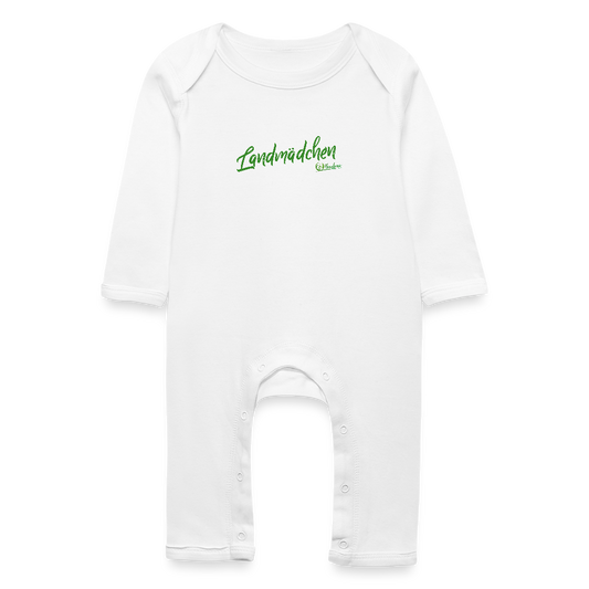 Baby Organic Strampler - Landmädchen - Weiß