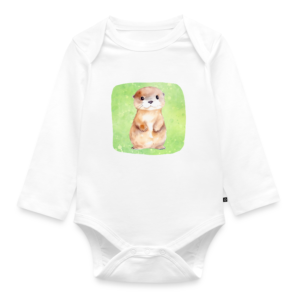 Langarmbody  - Baby Otter - Weiß