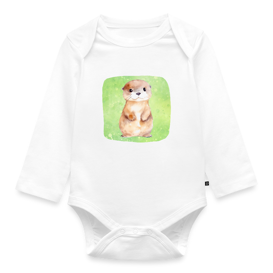 Langarmbody  - Baby Otter - Weiß