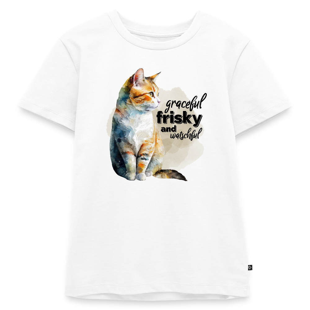 Kinder T-Shirt - graceful,frisky and watchful - Weiß