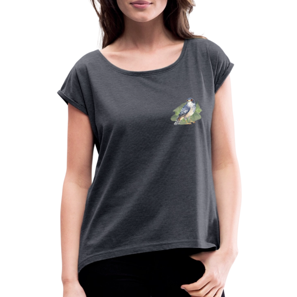 Frauen T-Shirt - Falke - Navy meliert