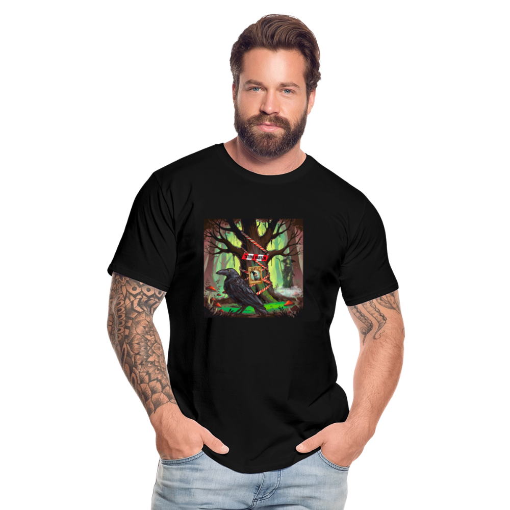 Männer Bio T-Shirt - Tatort Garten Baum - Schwarz
