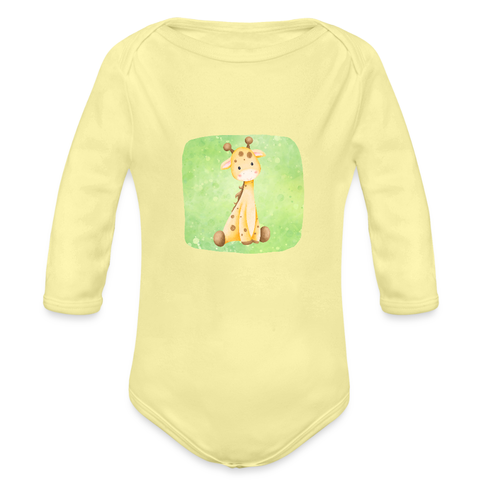 Langarmbody  - Baby Giraffe - Hellgelb