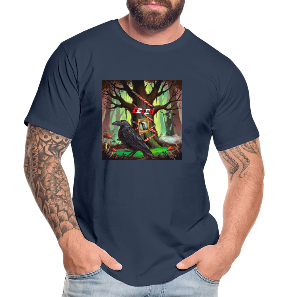 Männer Bio T-Shirt - Tatort Garten Baum - Navy