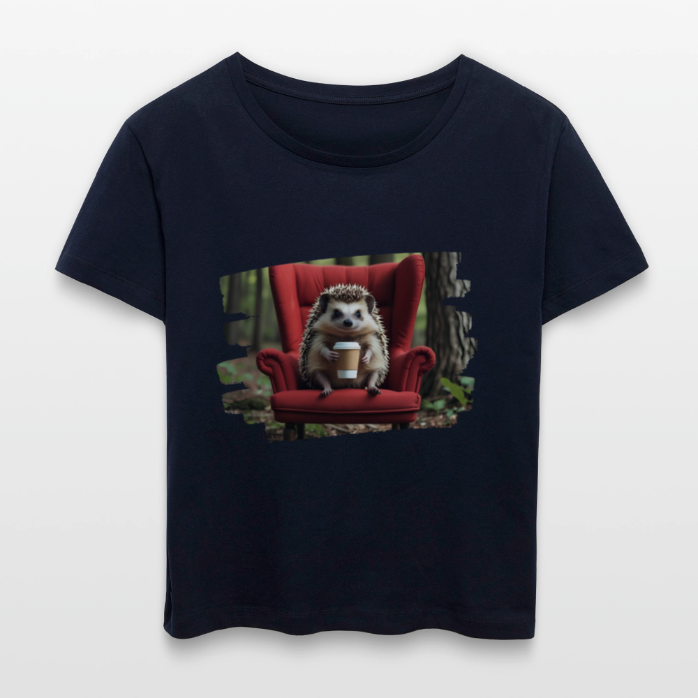 Frauen Bio-T-Shirt - Igel - Navy