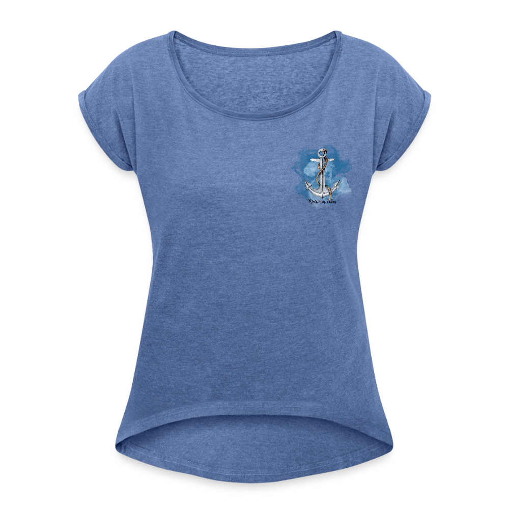 Frauen T-Shirt - Meer vom Leben - Denim meliert