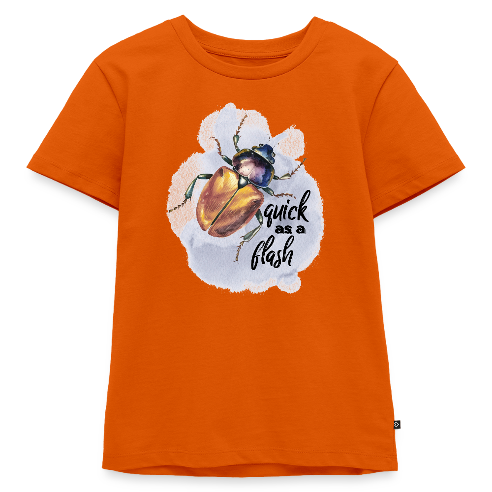Kinder T-Shirt - quick as a flash - Orange 