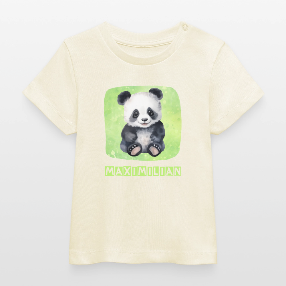 Bio-T-Shirt BABY Panda - Weißgrau