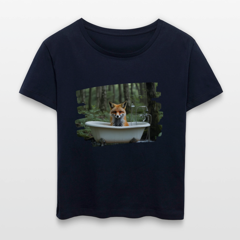 Frauen Bio-T-Shirt - Fuchs - Navy