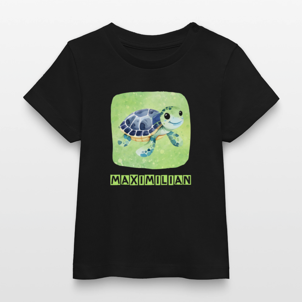 Bio-T-Shirt BABY Schildkröte - Schwarz