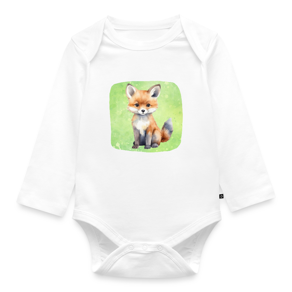 Langarmbody  - Baby Fuchs - Weiß