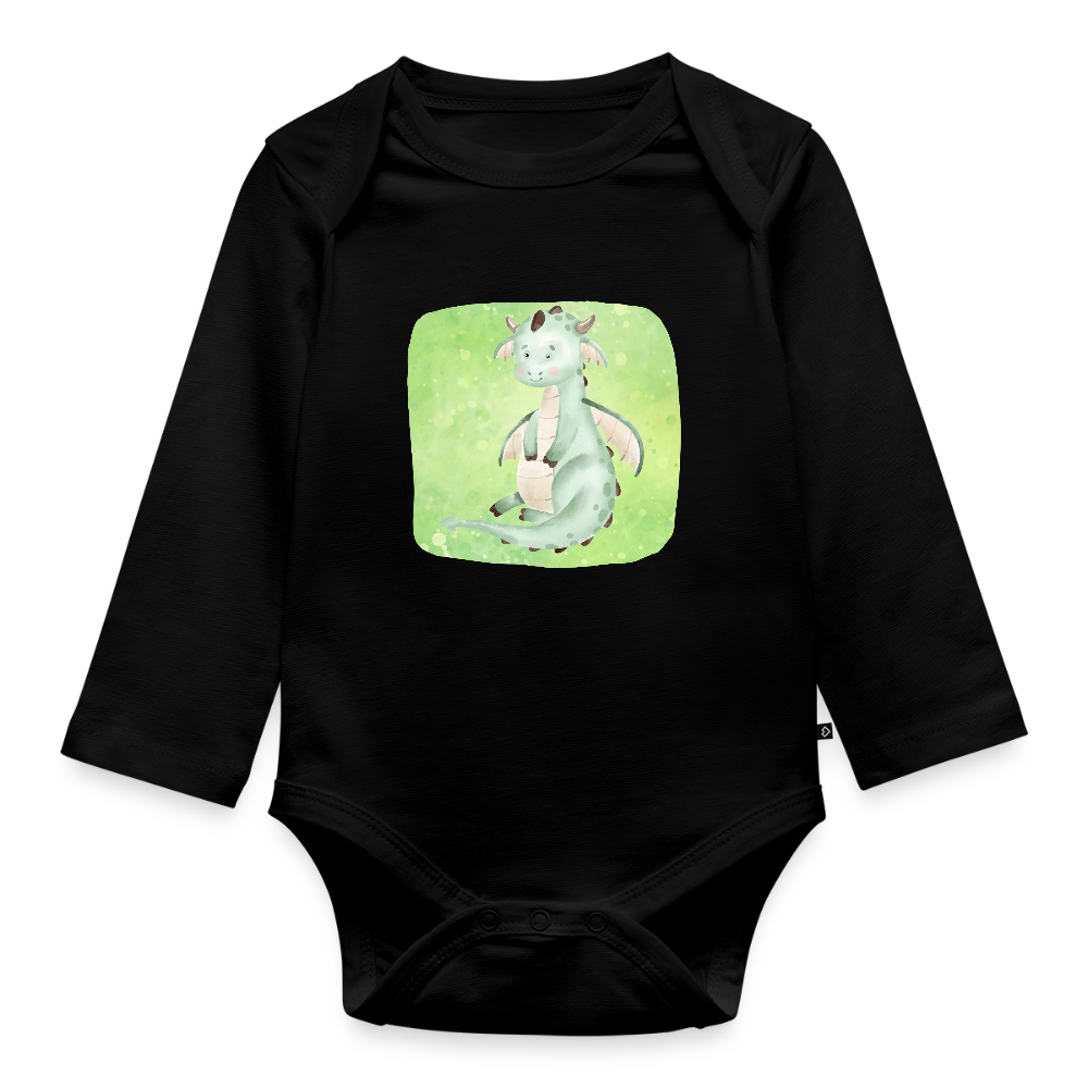 Langarmbody  - Baby Drache - Schwarz