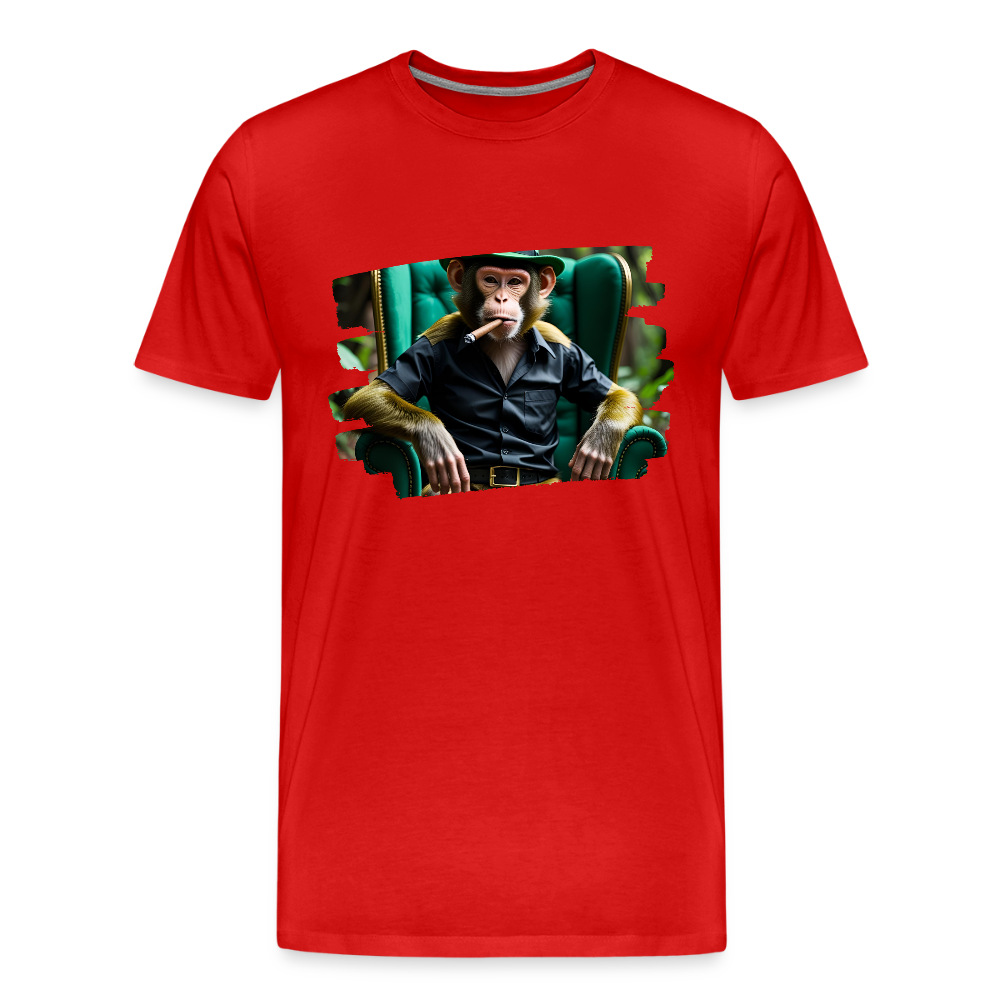 Männer Bio T-Shirt - Affe - Rot