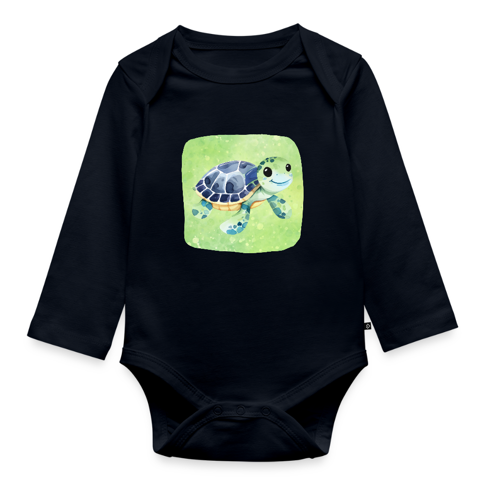 Langarmbody  - Baby Schildkröte - Navy
